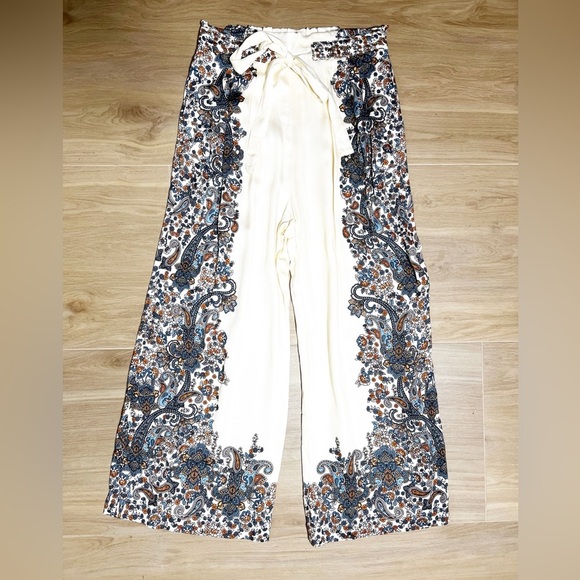 Nordstrom DR2 Bohemian Soft Wide Leg Crop Pants pajama bottoms Size XS - Picture 2 of 4